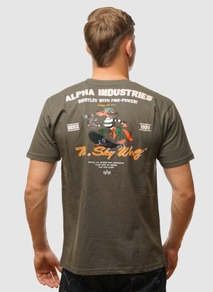 Sky Wolf T-Shirt - Mud Olive