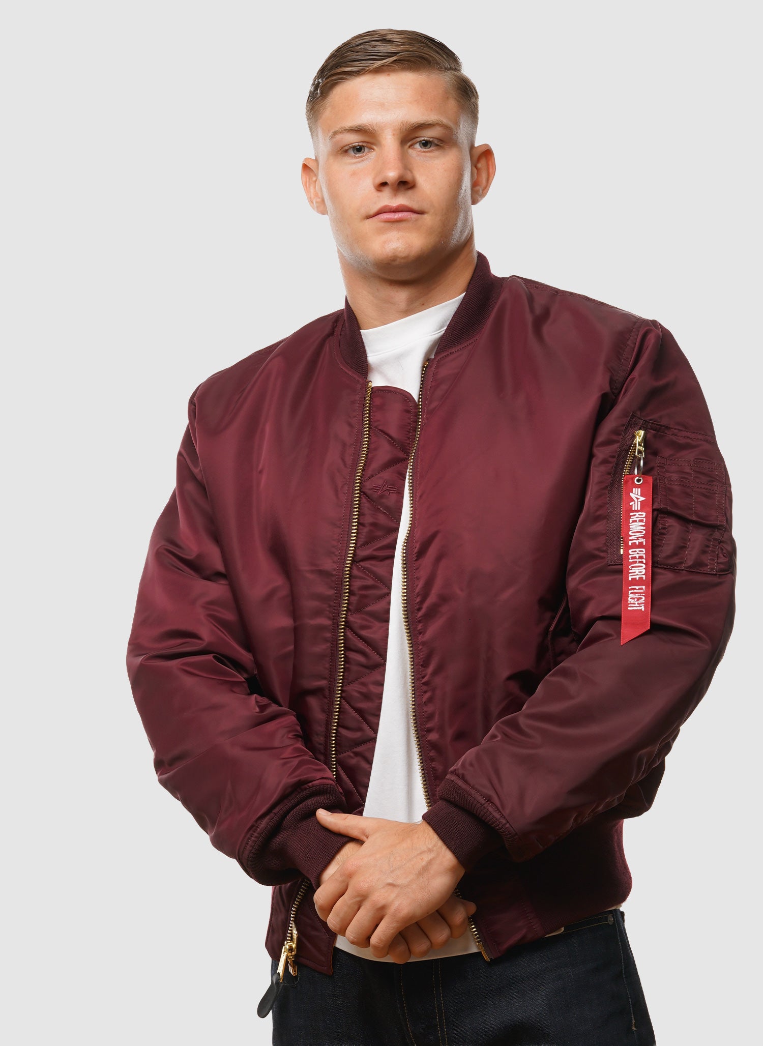 Bomber Alpha Industries Red Tag ☆Near Mint☆ 【ALPHA】MA-1 Flight