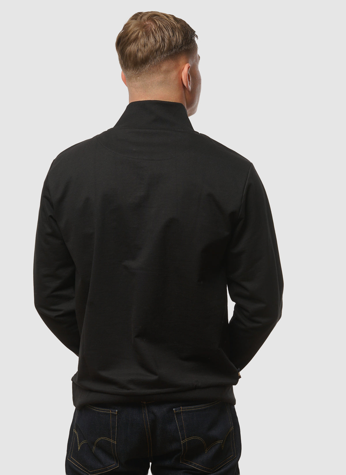 Small Logo Quarter Zip - Black