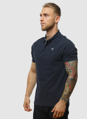Tartan Pique Polo Shirt - New Navy