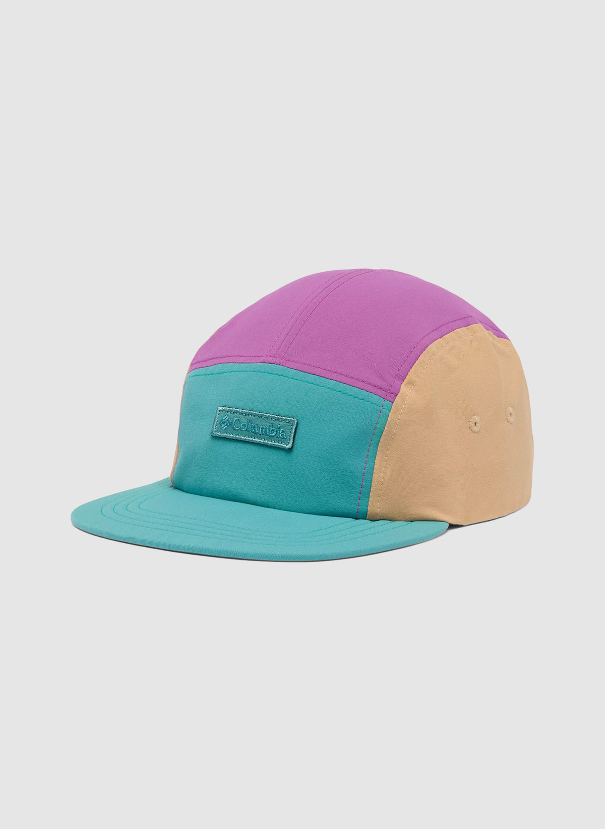 Creek Side 5 Panel Cap - Teal/Razzle