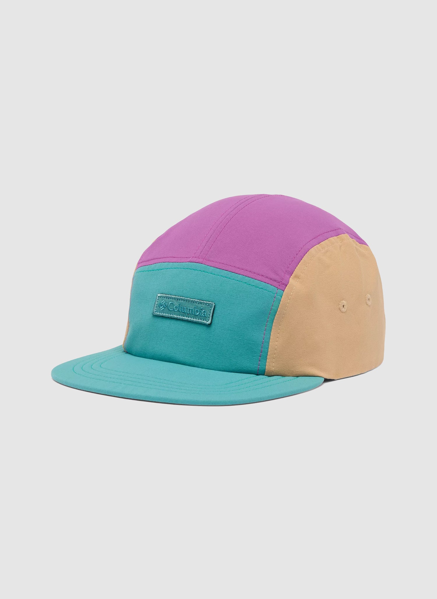 Creek Side 5 Panel Cap - Teal/Razzle