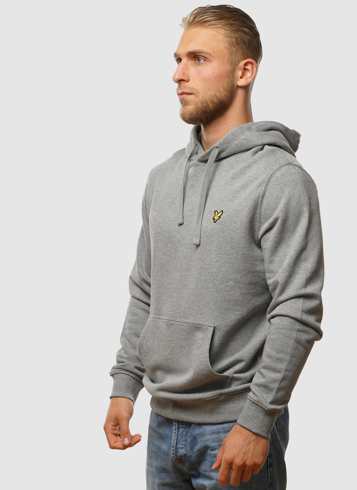 Pullover Hoodie - Mid Grey Marl