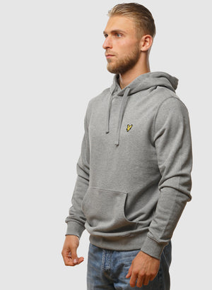 Pullover Hoodie - Mid Grey Marl
