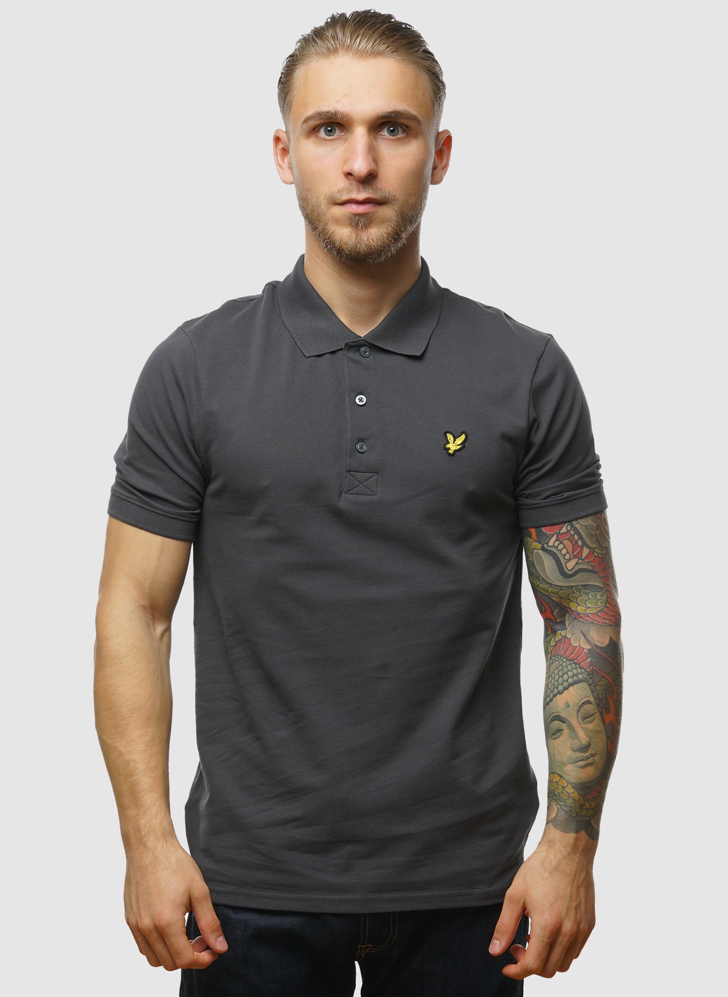 Plain Polo Shirt - Gunmetal