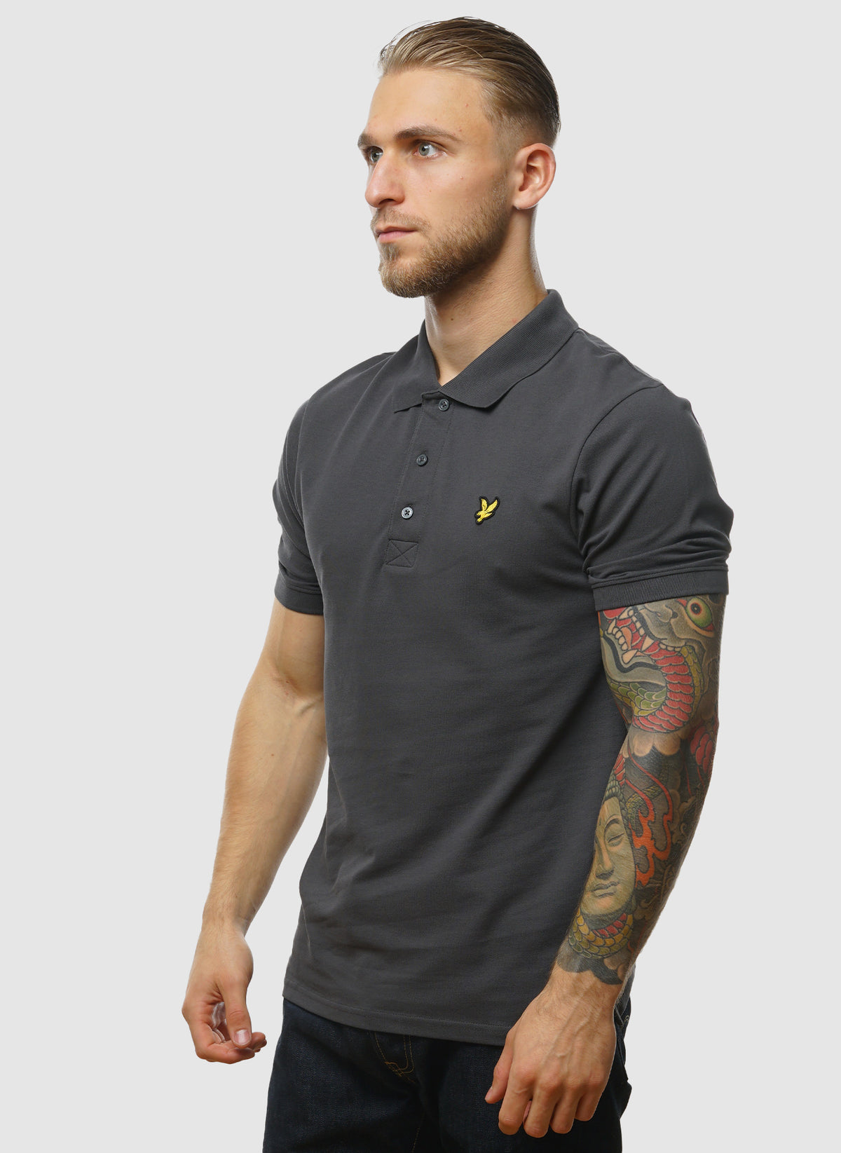 Plain Polo Shirt - Gunmetal