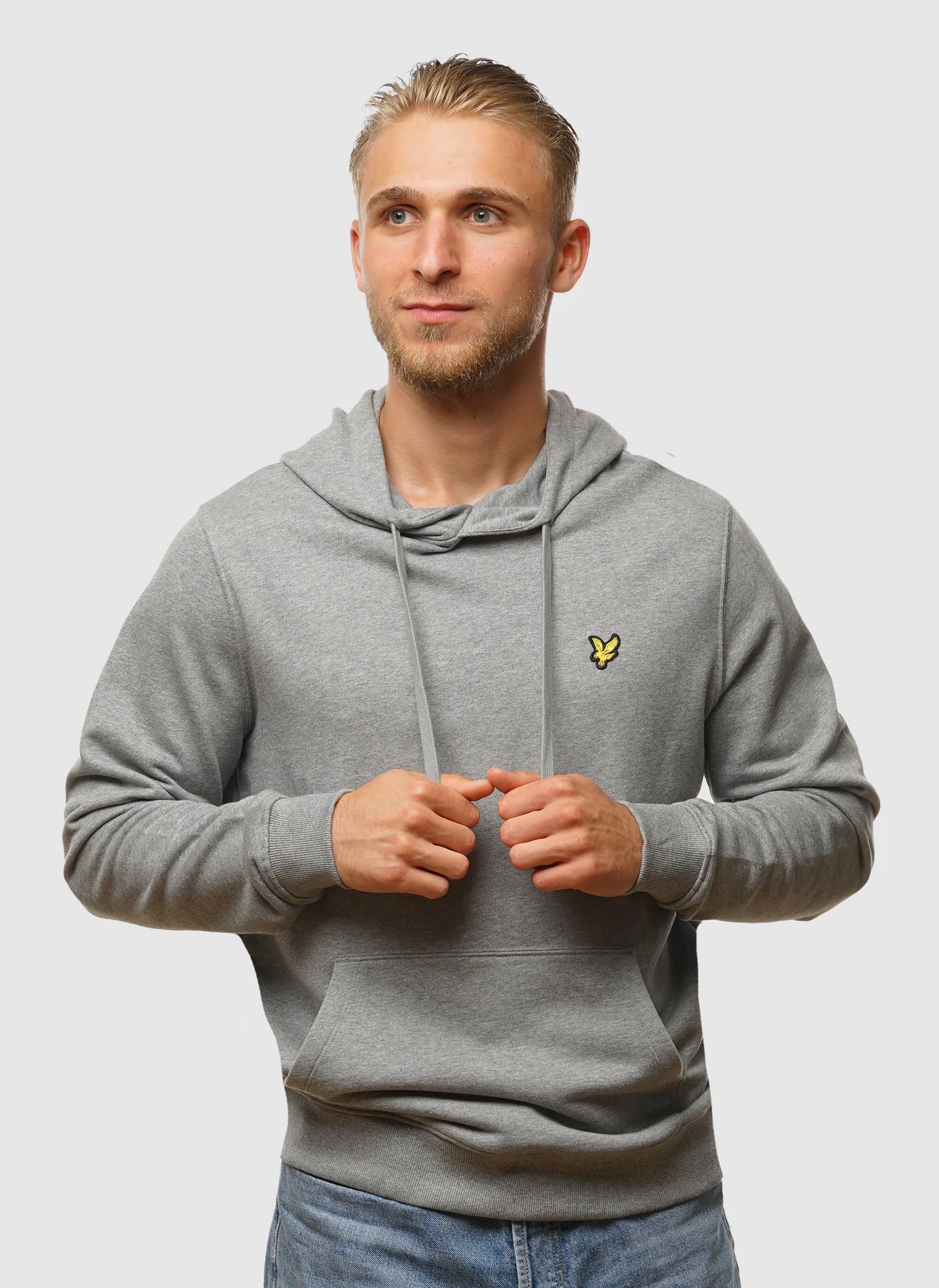 Pullover Hoodie - Mid Grey Marl
