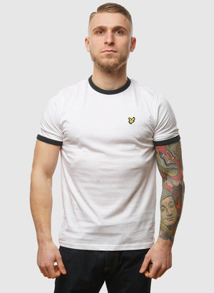Ringer T-Shirt - White/Dark Navy