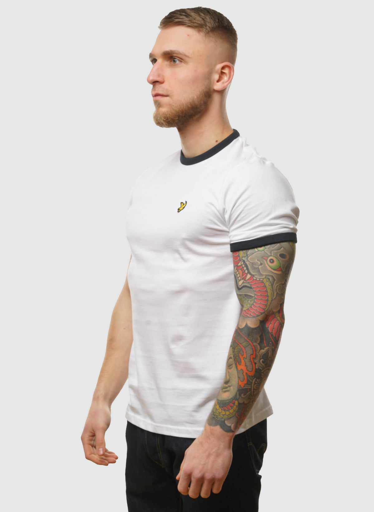 Ringer T-Shirt - White/Dark Navy