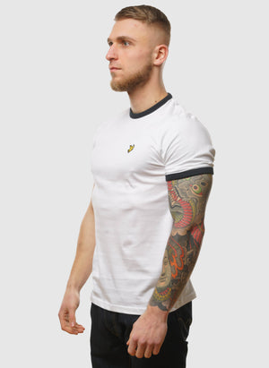 Ringer T-Shirt - White/Dark Navy