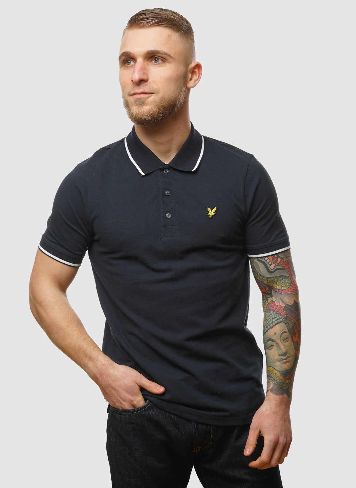 Tipped Polo Shirt - Dark Navy