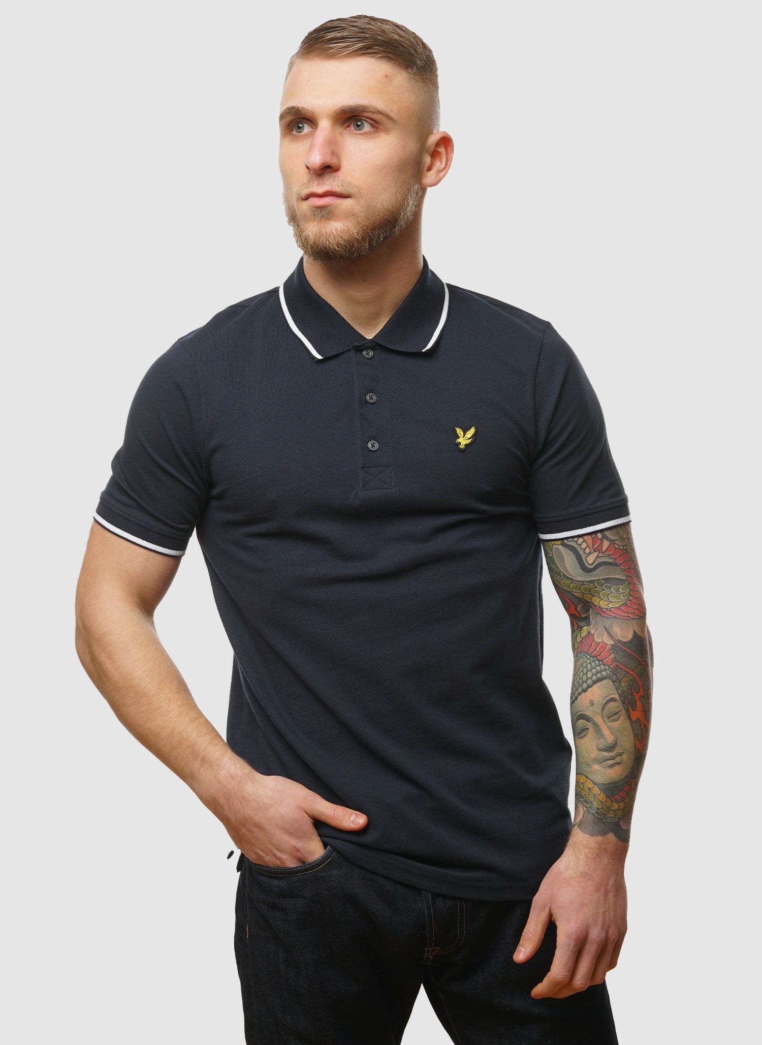 Tipped Polo Shirt - Dark Navy