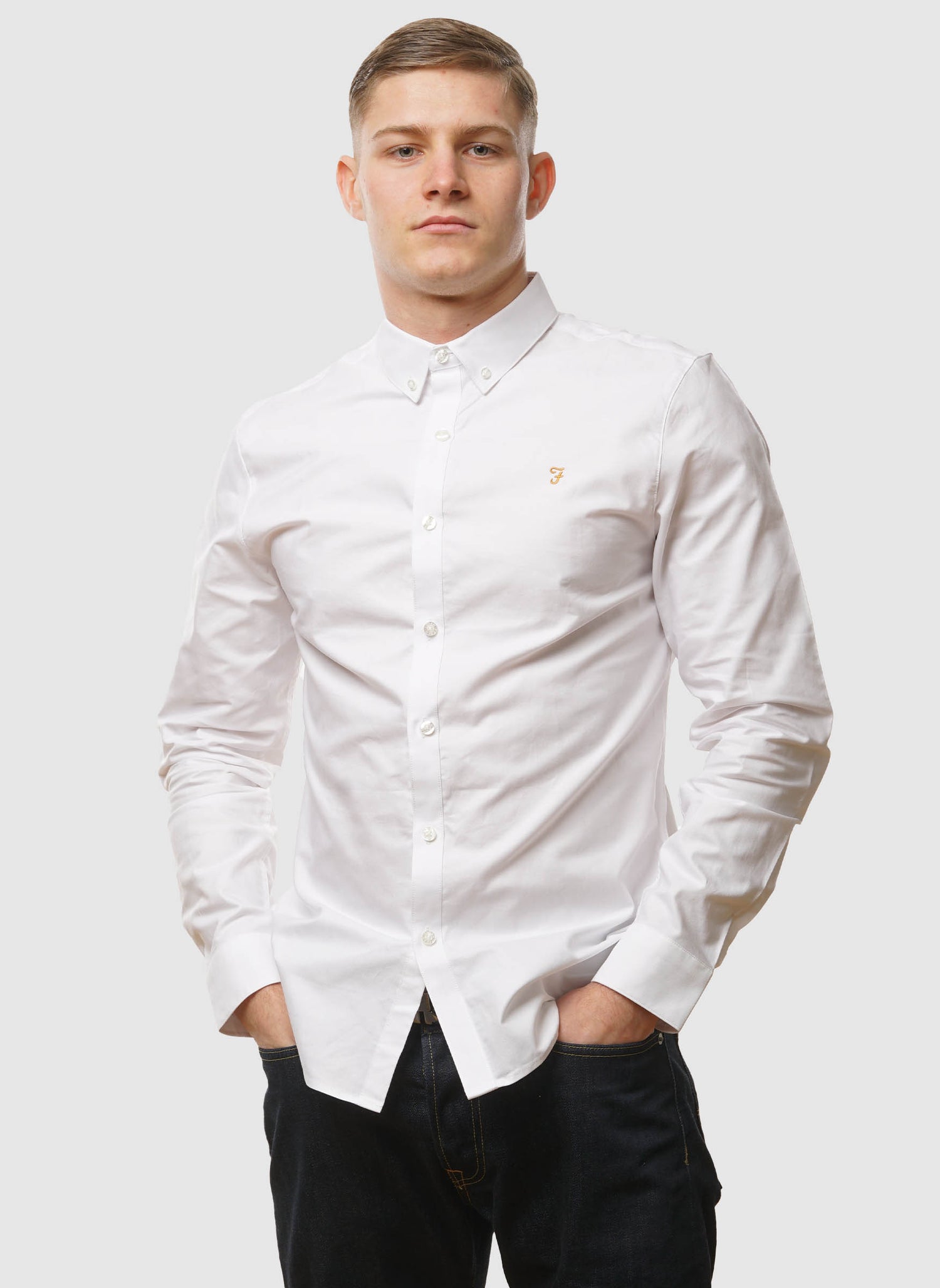 Brewer Slim Fit Shirt - White