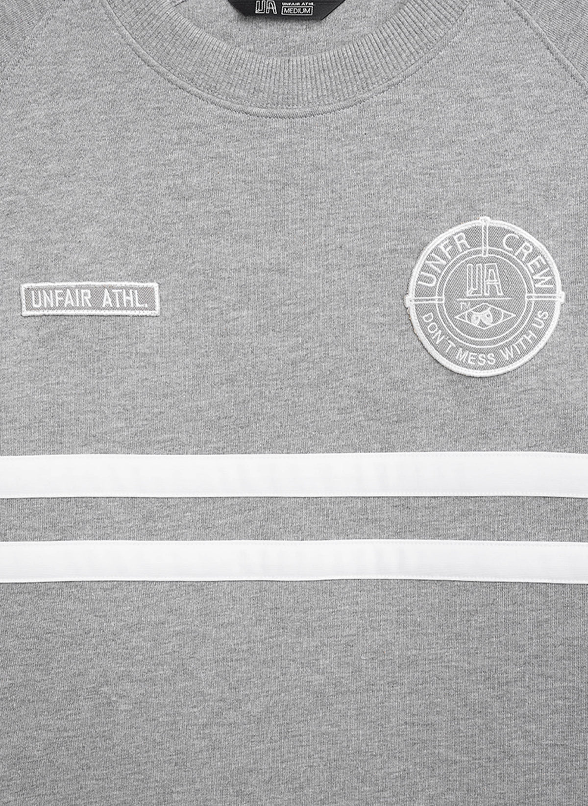DMWU Crewneck - Grey Melange/White