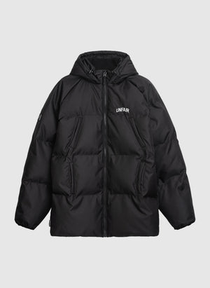 Curved Winter Jacket - Black