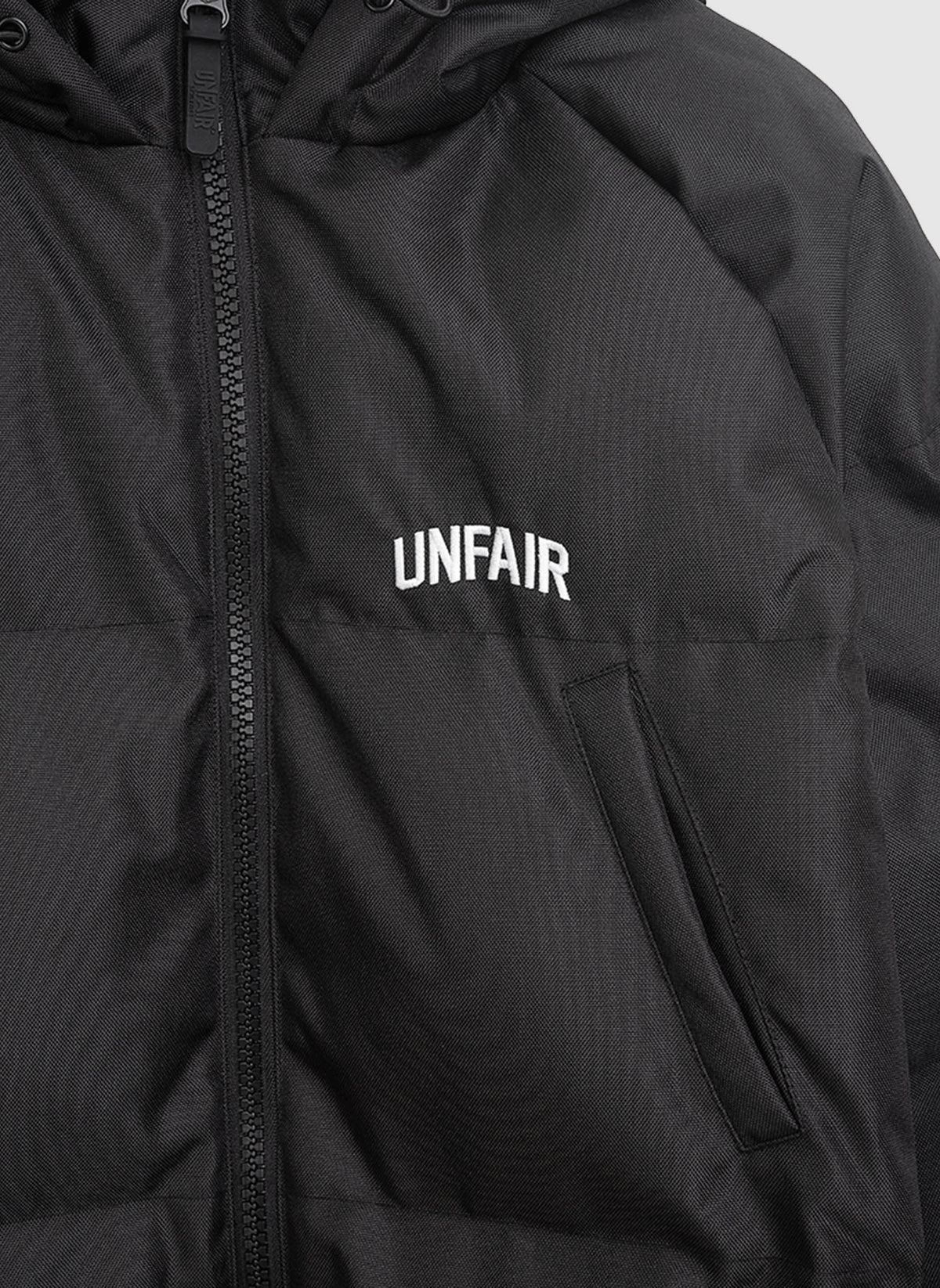 Curved Winter Jacket - Black