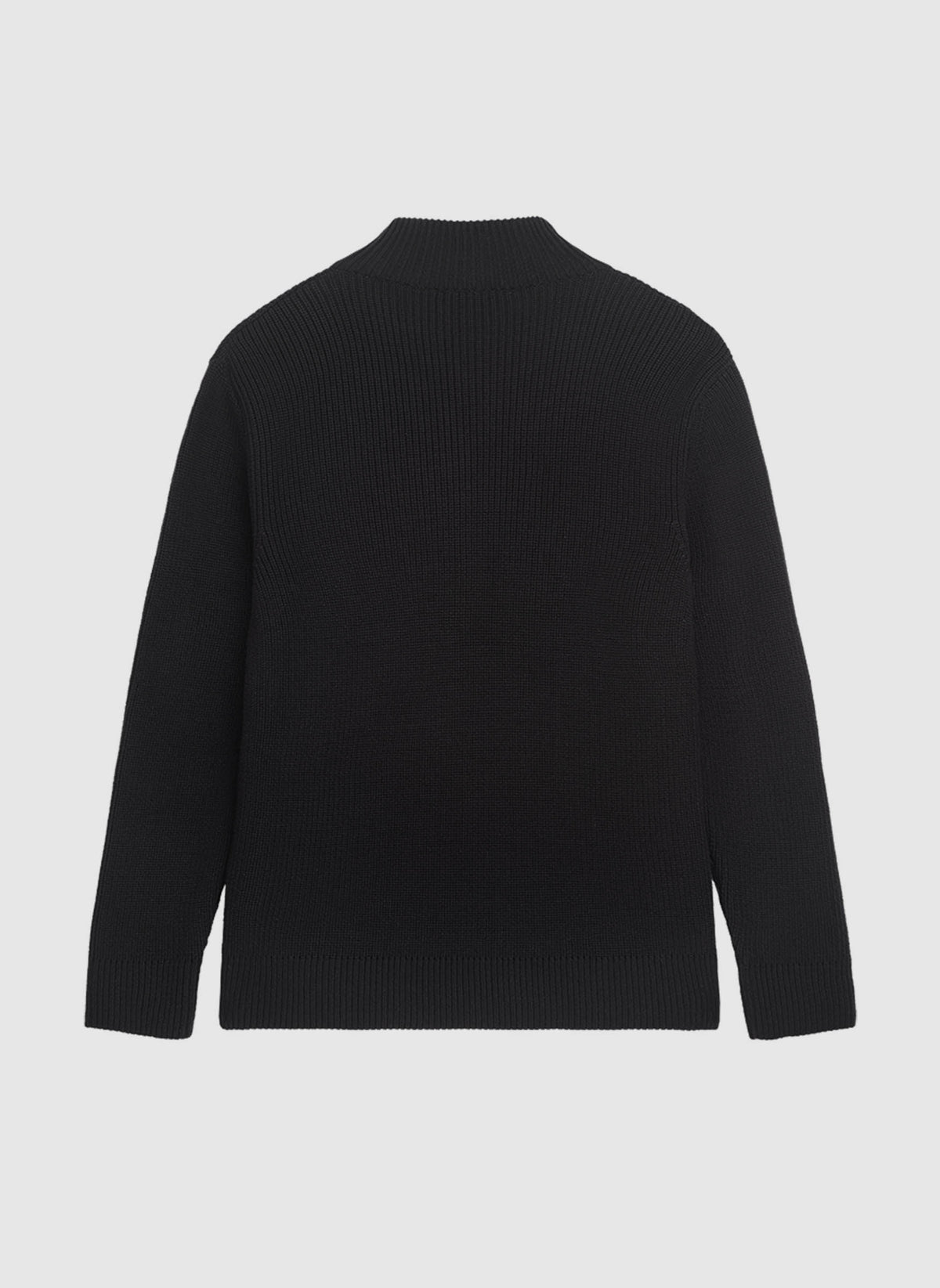 Heavy Knitted Halfzip Sweatshirt - Black