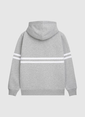 DMWU Hoodie - Grey Melange/White