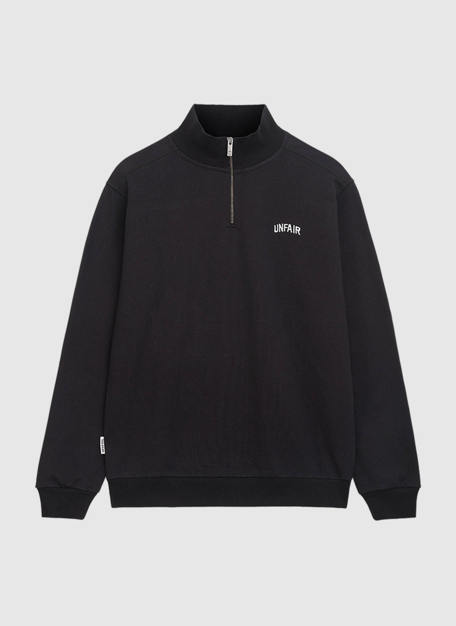 Curved Halfzip Sweatshirt - Black