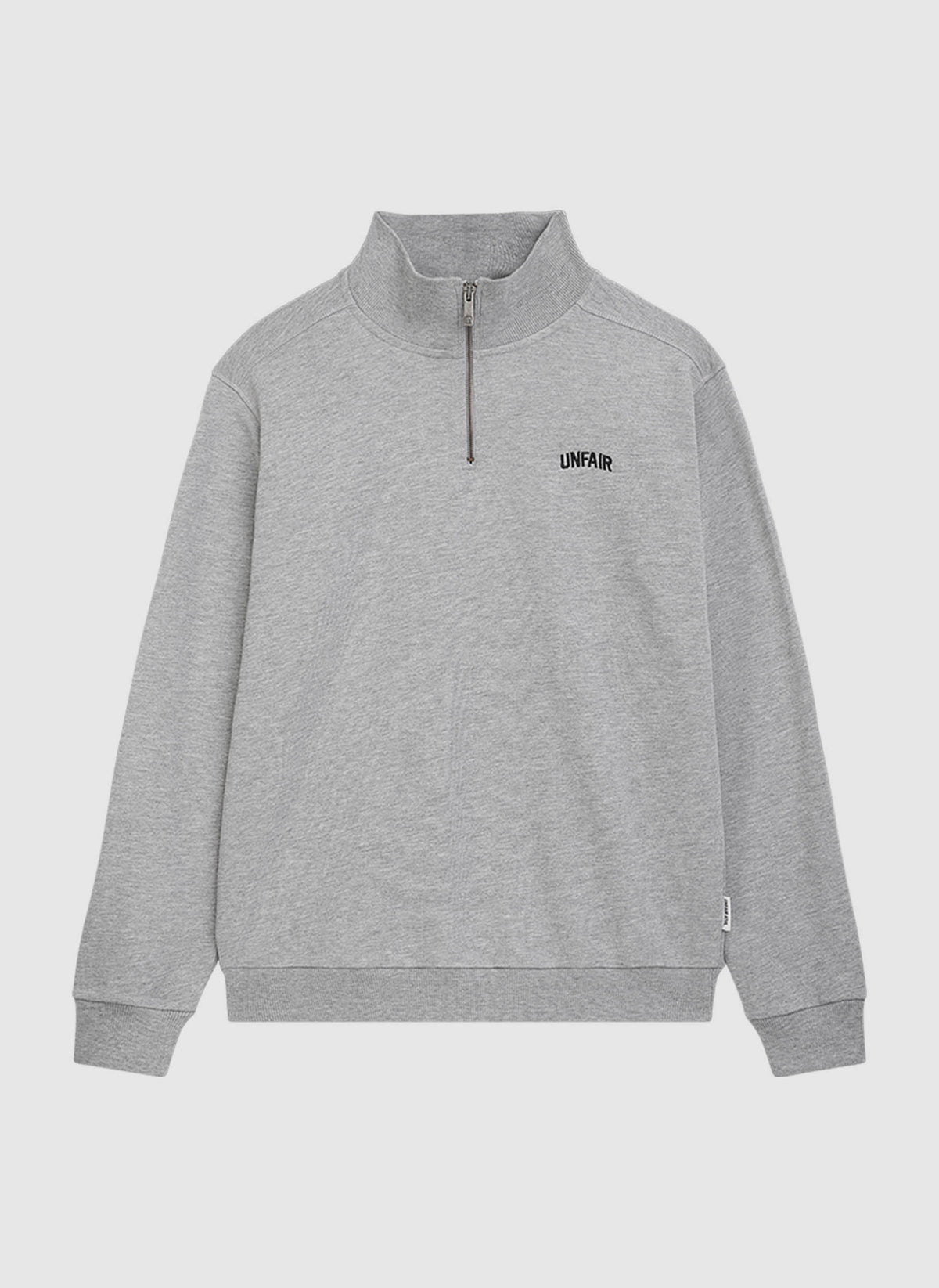 Curved Halfzip Sweatshirt - Grey Melange
