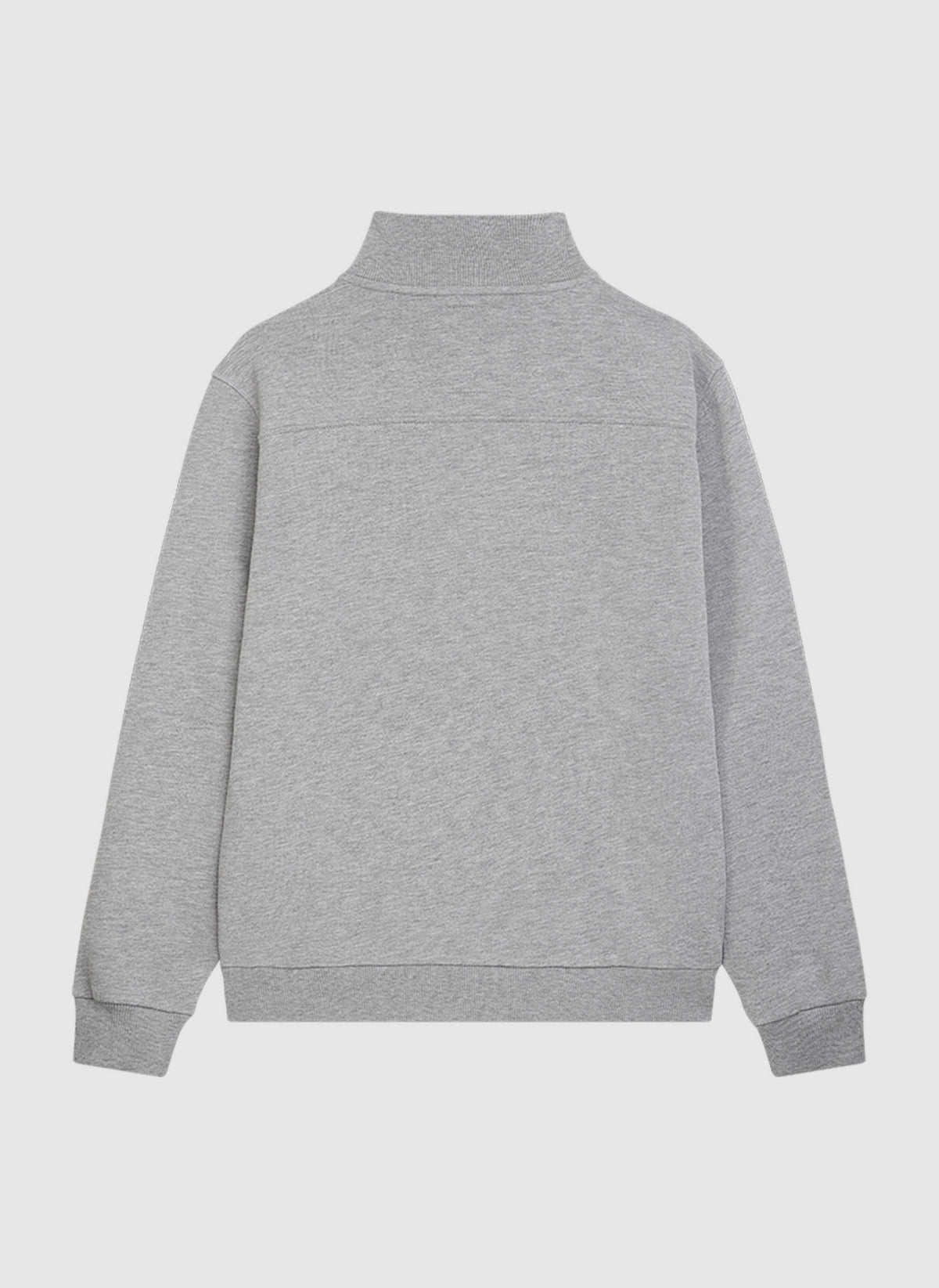 Curved Halfzip Sweatshirt - Grey Melange