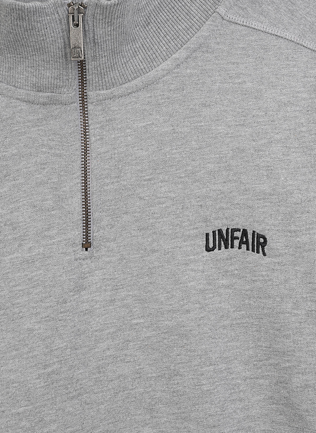 Curved Halfzip Sweatshirt - Grey Melange