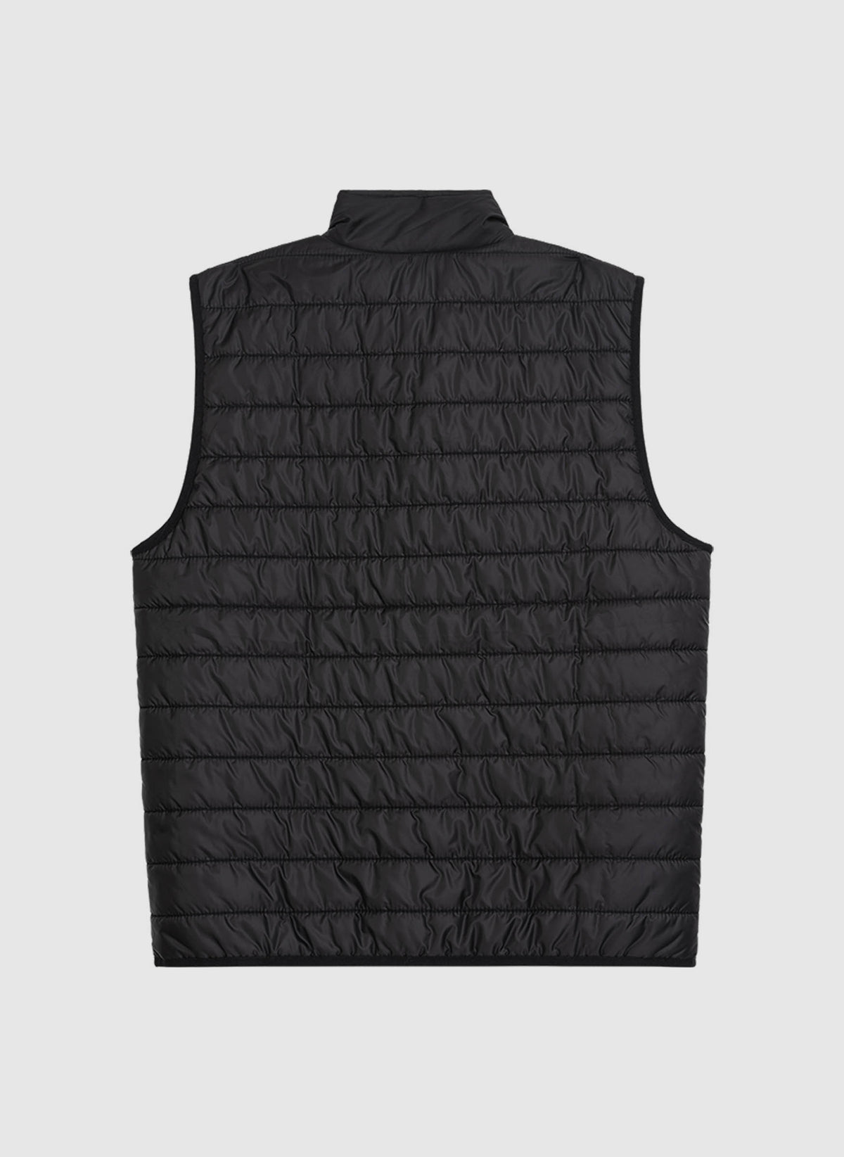 Curved Quilted Vest - Black