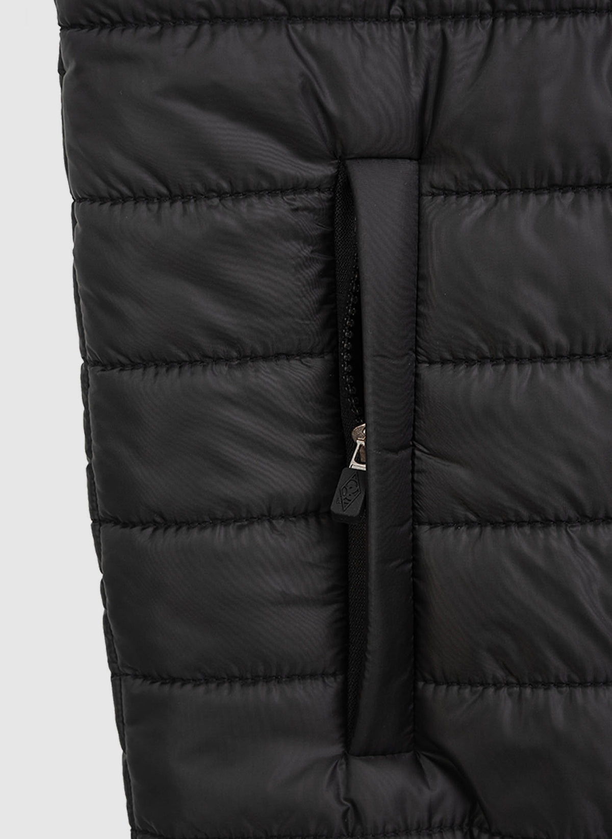 Curved Quilted Vest - Black