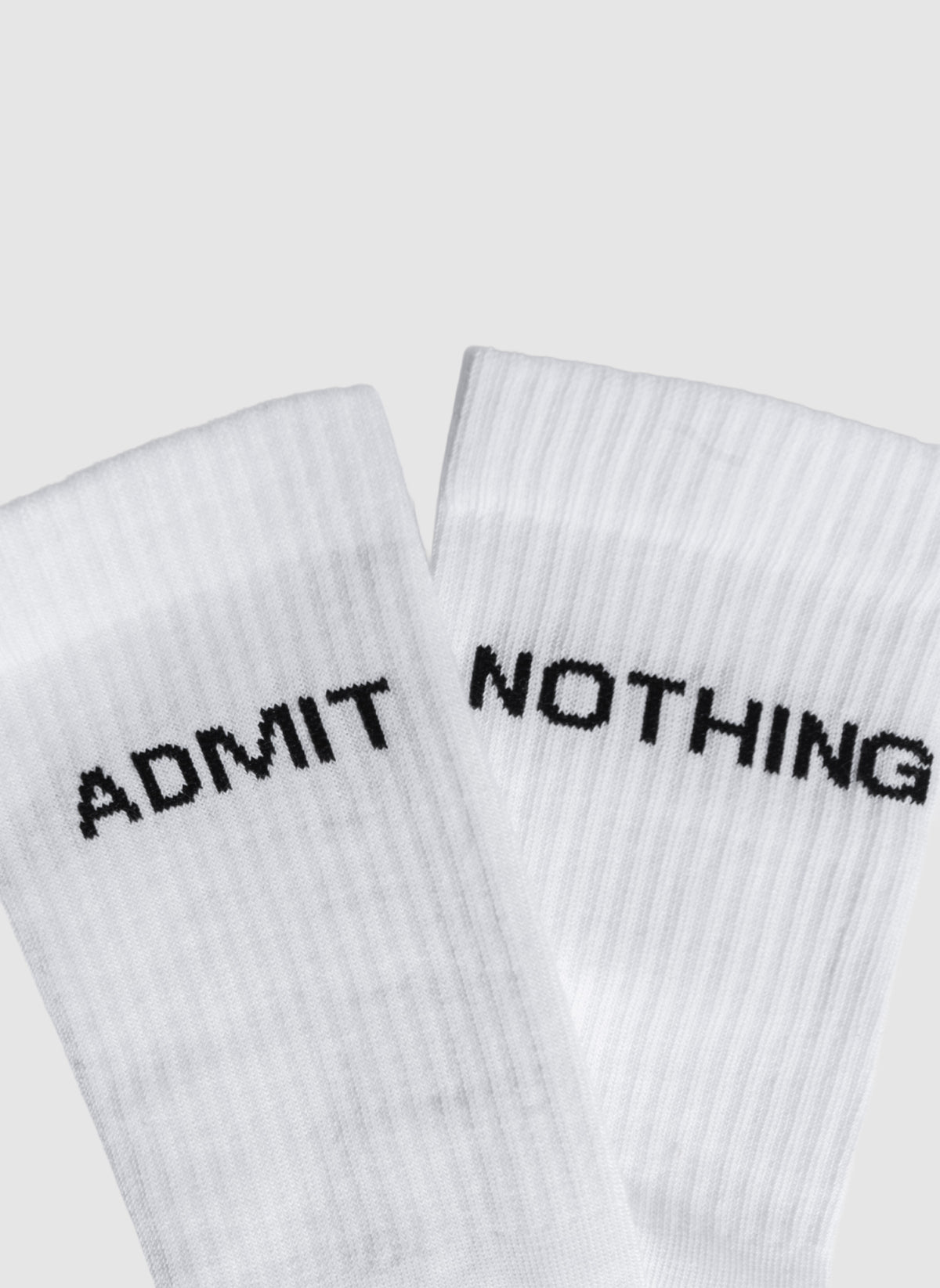 TSD x WO Admit Nothing Socks - White