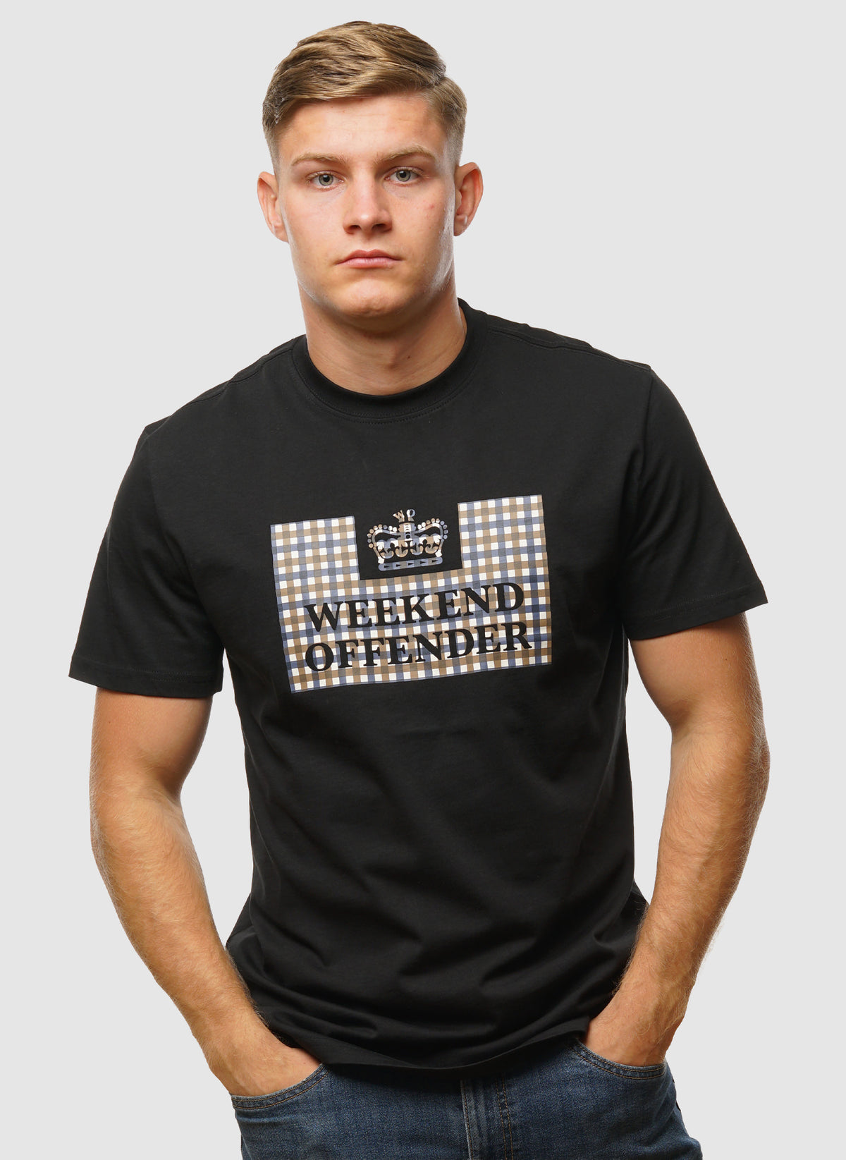 Shevchenko T-Shirt - Black/Mid House Check