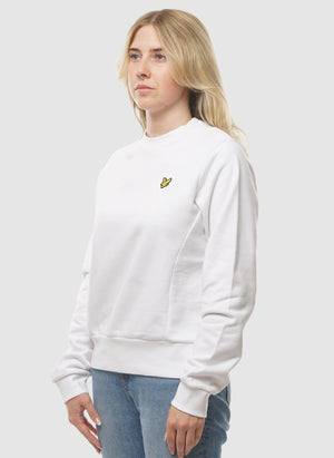 Womens Textured Panel Sweatshirt - White