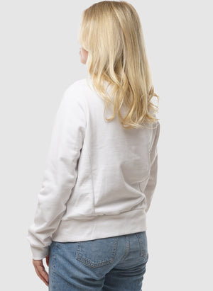 Womens Textured Panel Sweatshirt - White