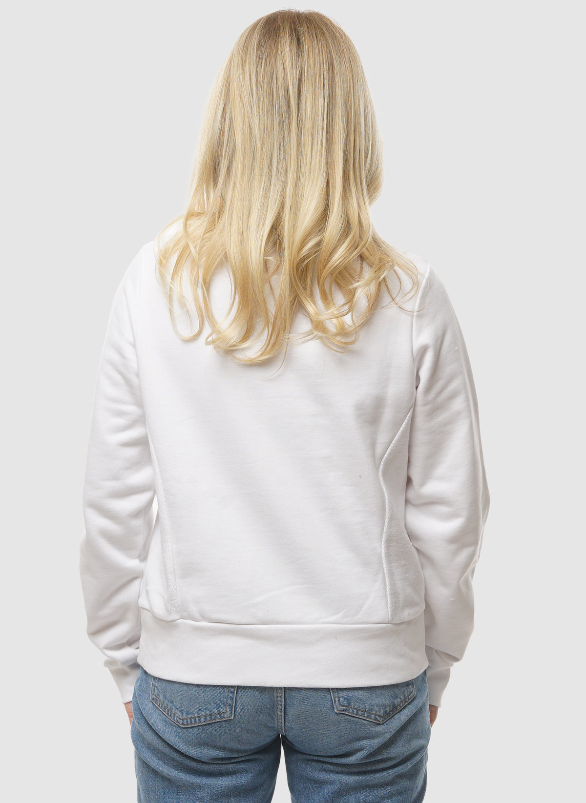 Womens Textured Panel Sweatshirt - White
