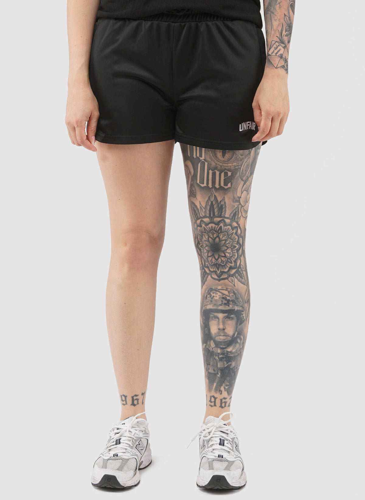 Unfair Womens Curved Shorts - Black