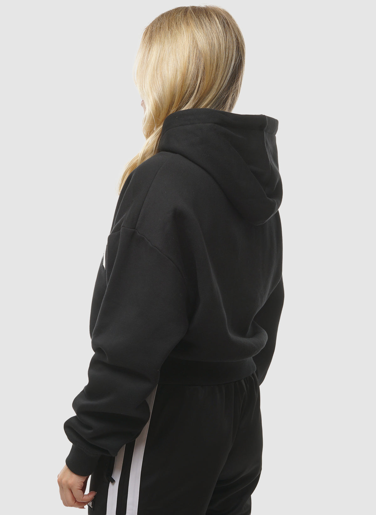 Unfair Womens Curved Hoodie - Black