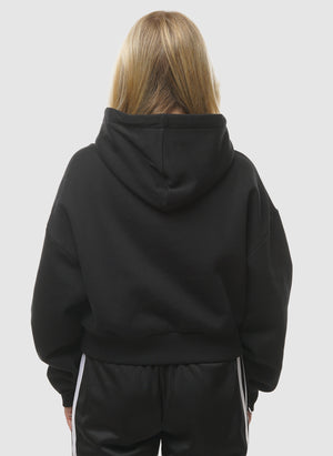 Unfair Womens Curved Hoodie - Black
