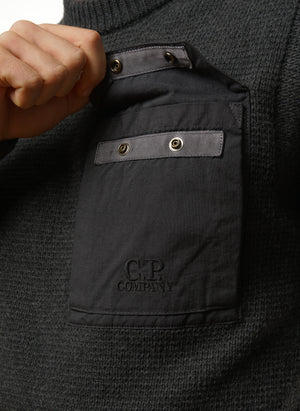 Mixed Lambswool Crew Neck - Dark Shadow