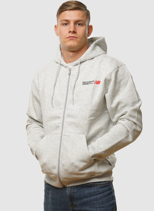 Tone Logo Full Zip Hoodie - Grey