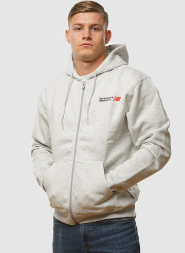 Tone Logo Full Zip Hoodie - Grey