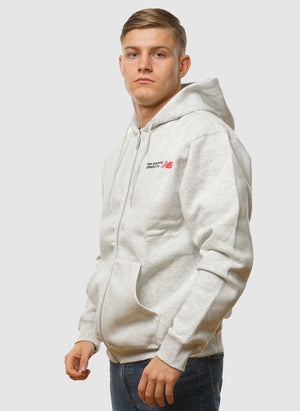 Tone Logo Full Zip Hoodie - Grey