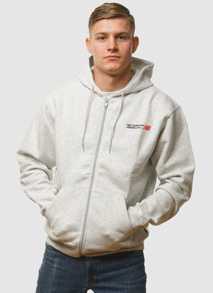 Tone Logo Full Zip Hoodie - Grey