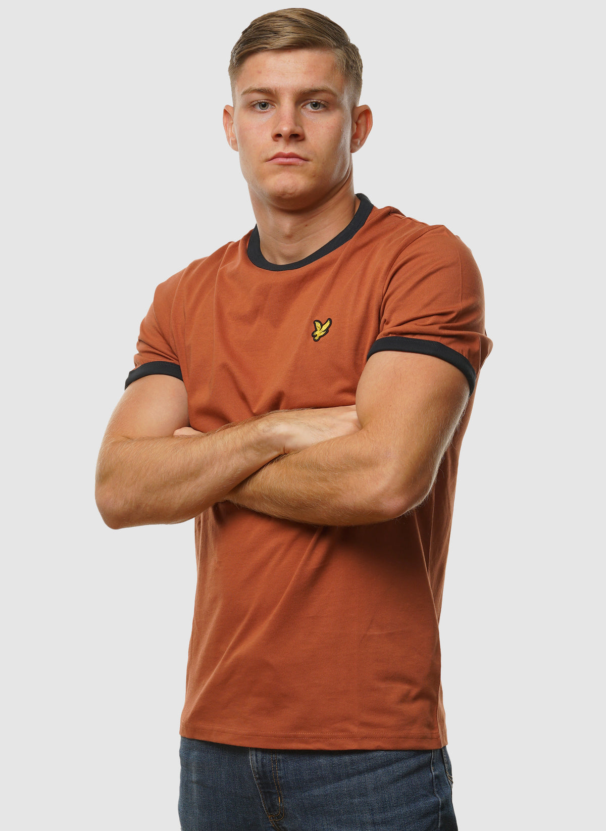 Ringer T-Shirt - Brick/Dark Navy
