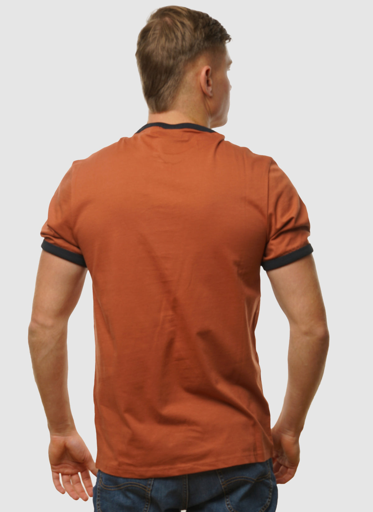 Ringer T-Shirt - Brick/Dark Navy