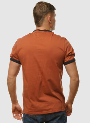 Ringer T-Shirt - Brick/Dark Navy