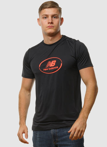 Sport Essentials Graphic Run T-Shirt - Black