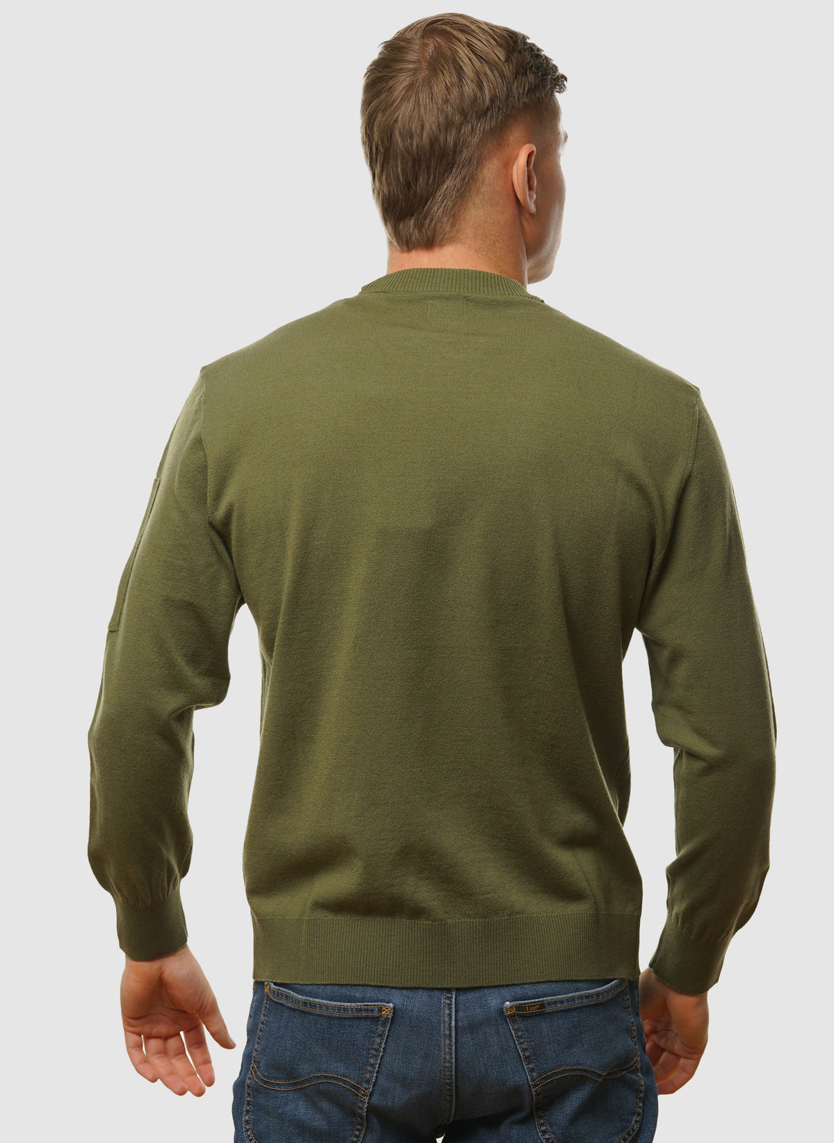 Merino Wool Lens Crew Neck - Capers