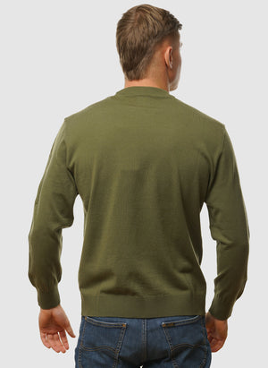 Merino Wool Lens Crew Neck - Capers