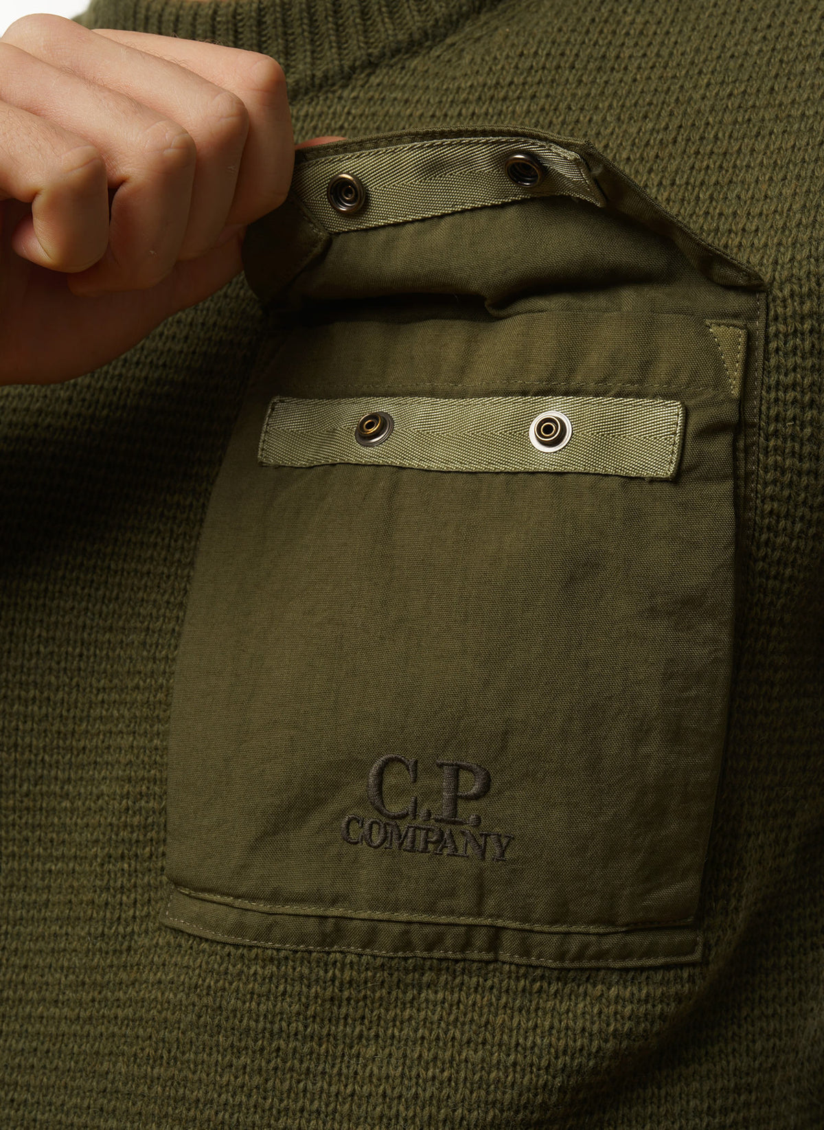 Mixed Lambswool Crew Neck - Capers