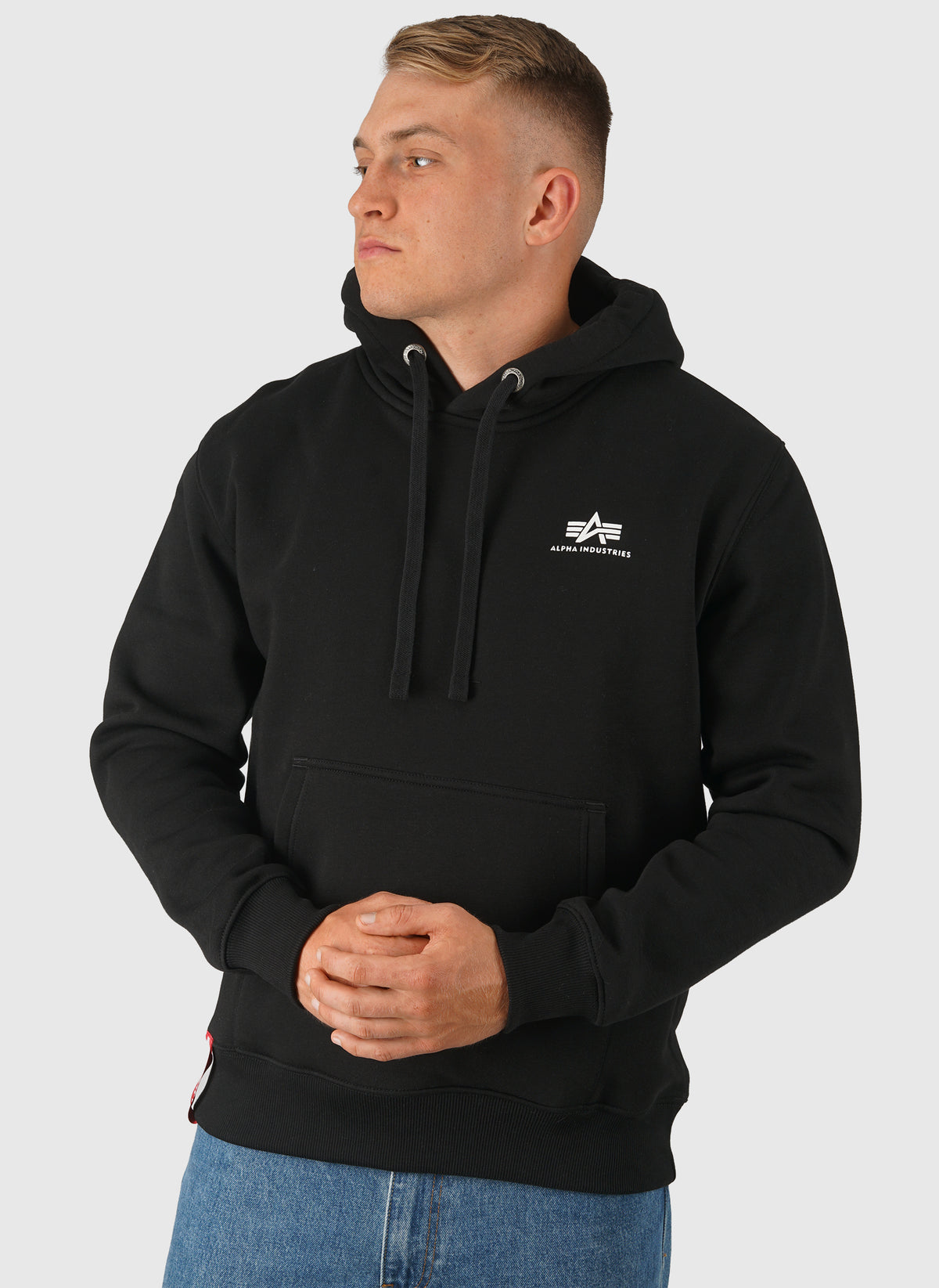 Basic Small Logo Hoodie - Black