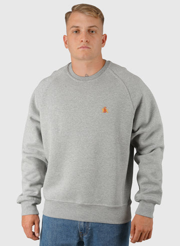 Logo Crew Neck Sweatshirt - Grey Melange